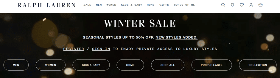 Christmas sale deals from Ralph Lauren