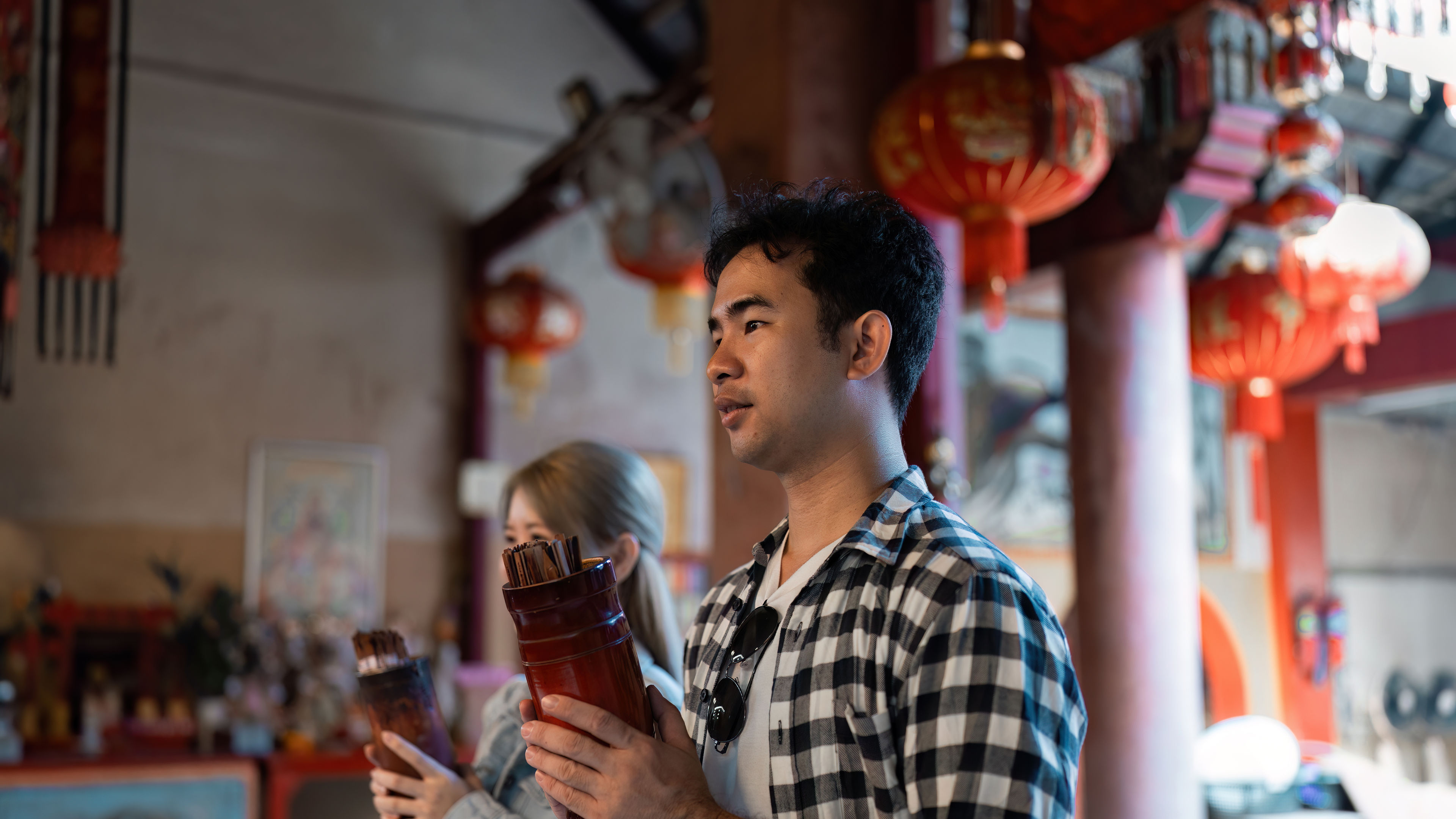 Exploring cultural temple visit urban area travel experience intimate perspective personal journey