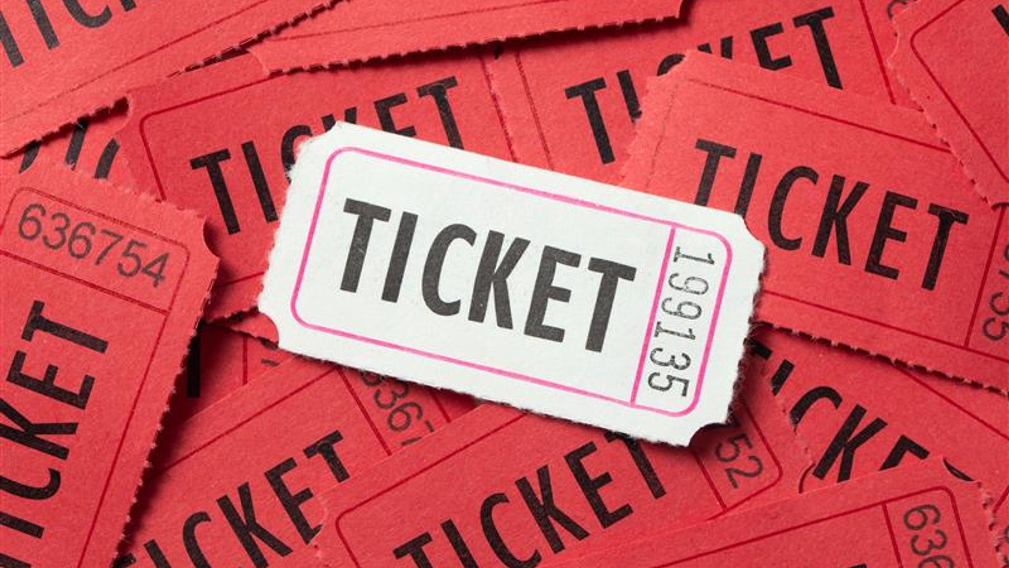 Red admission tickets