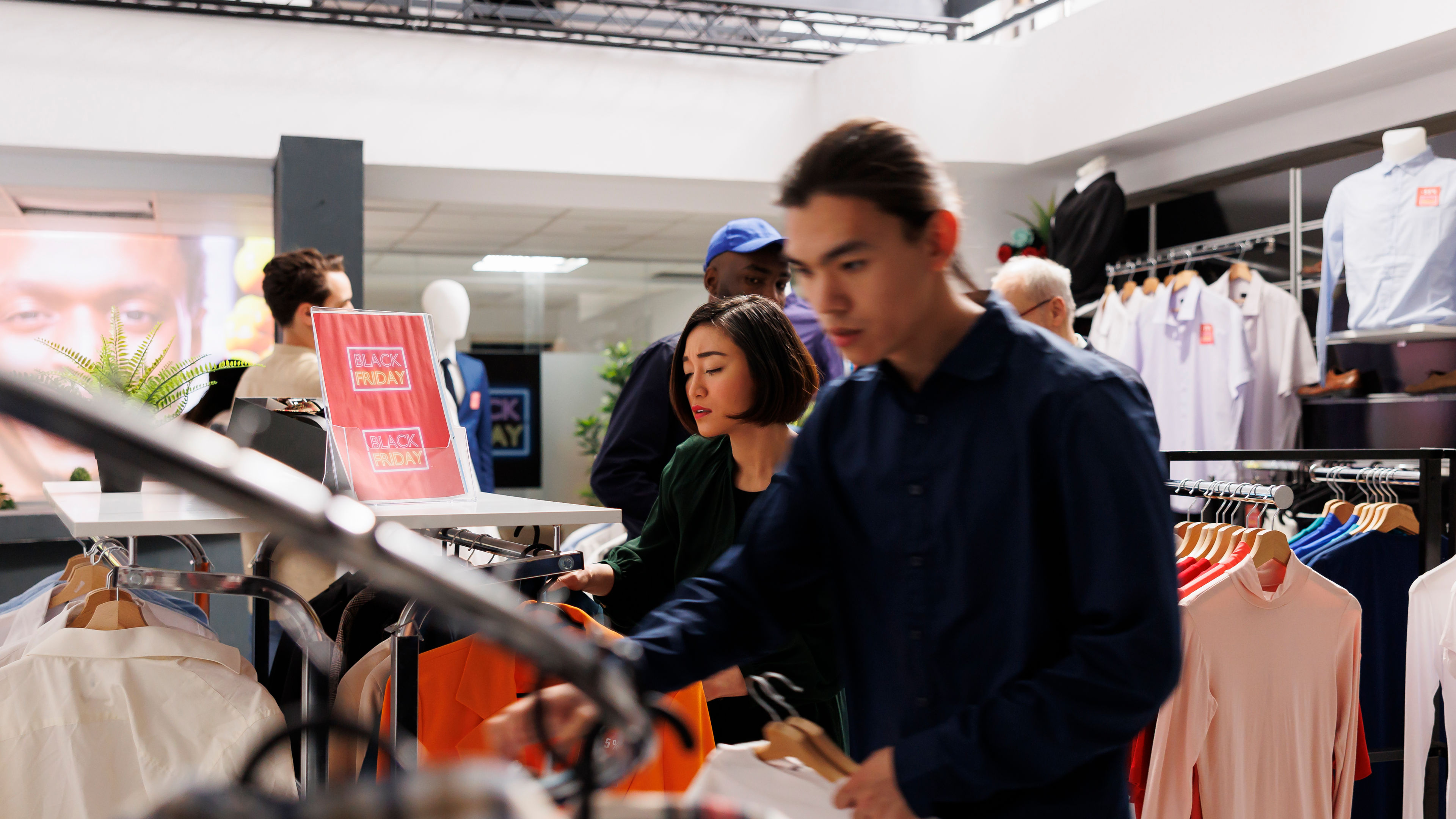 Some people shop eagerly during the black Friday sale