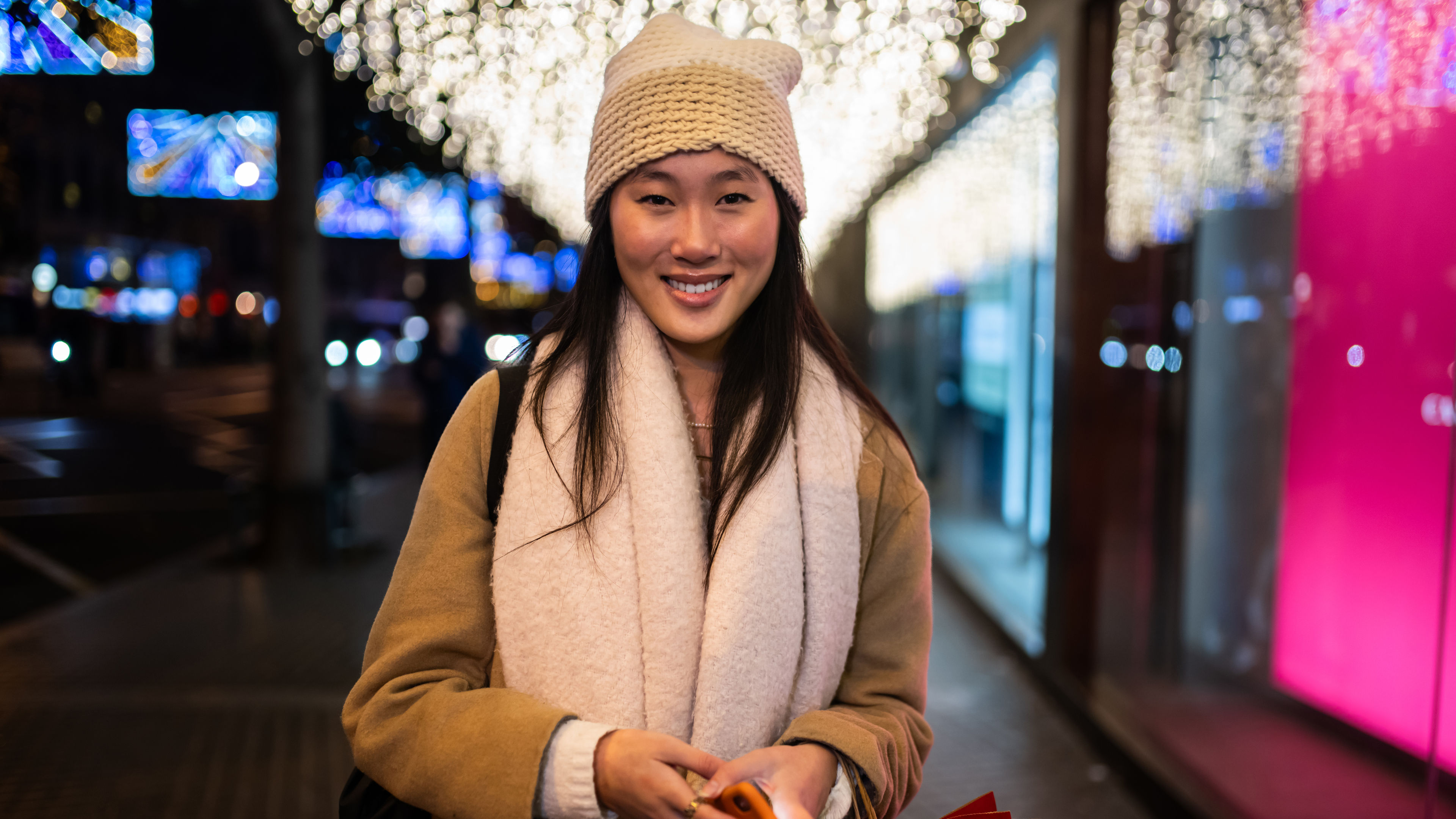 Image of young girl smiling at camera 