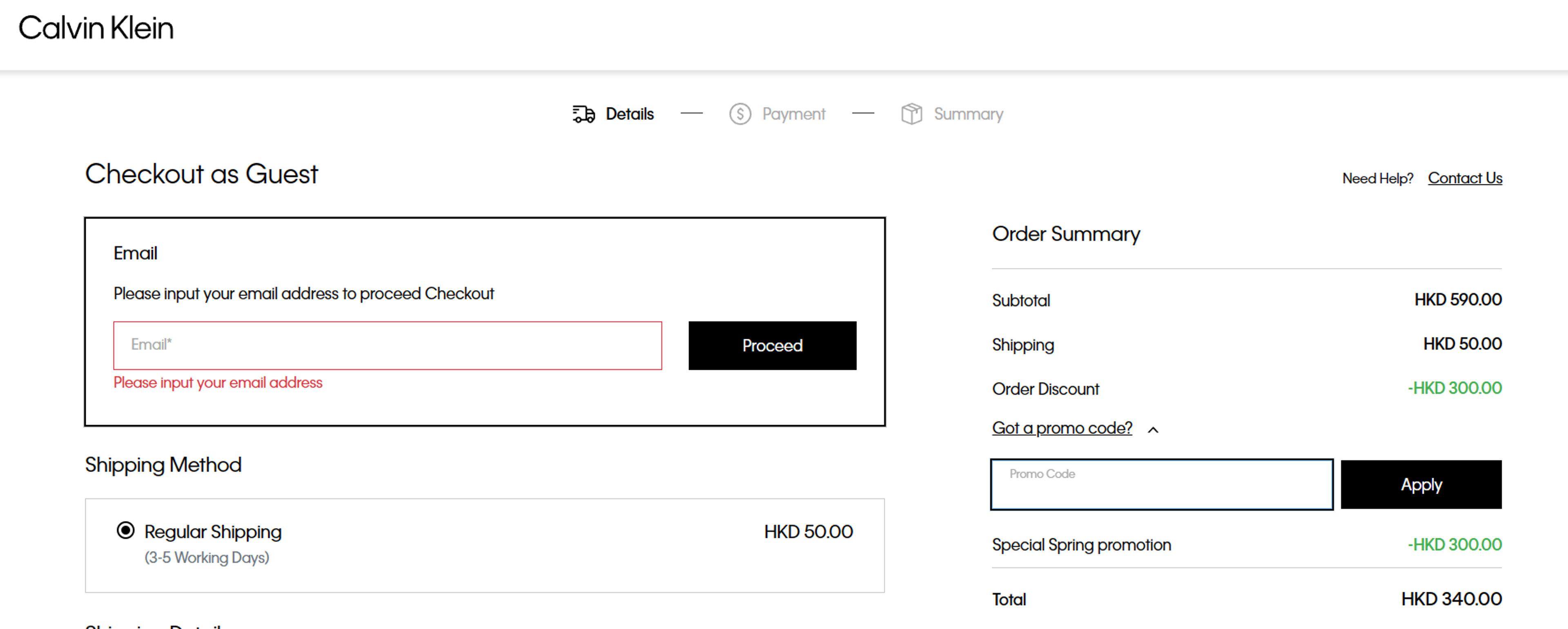 How to use coupon for Calvin Klein