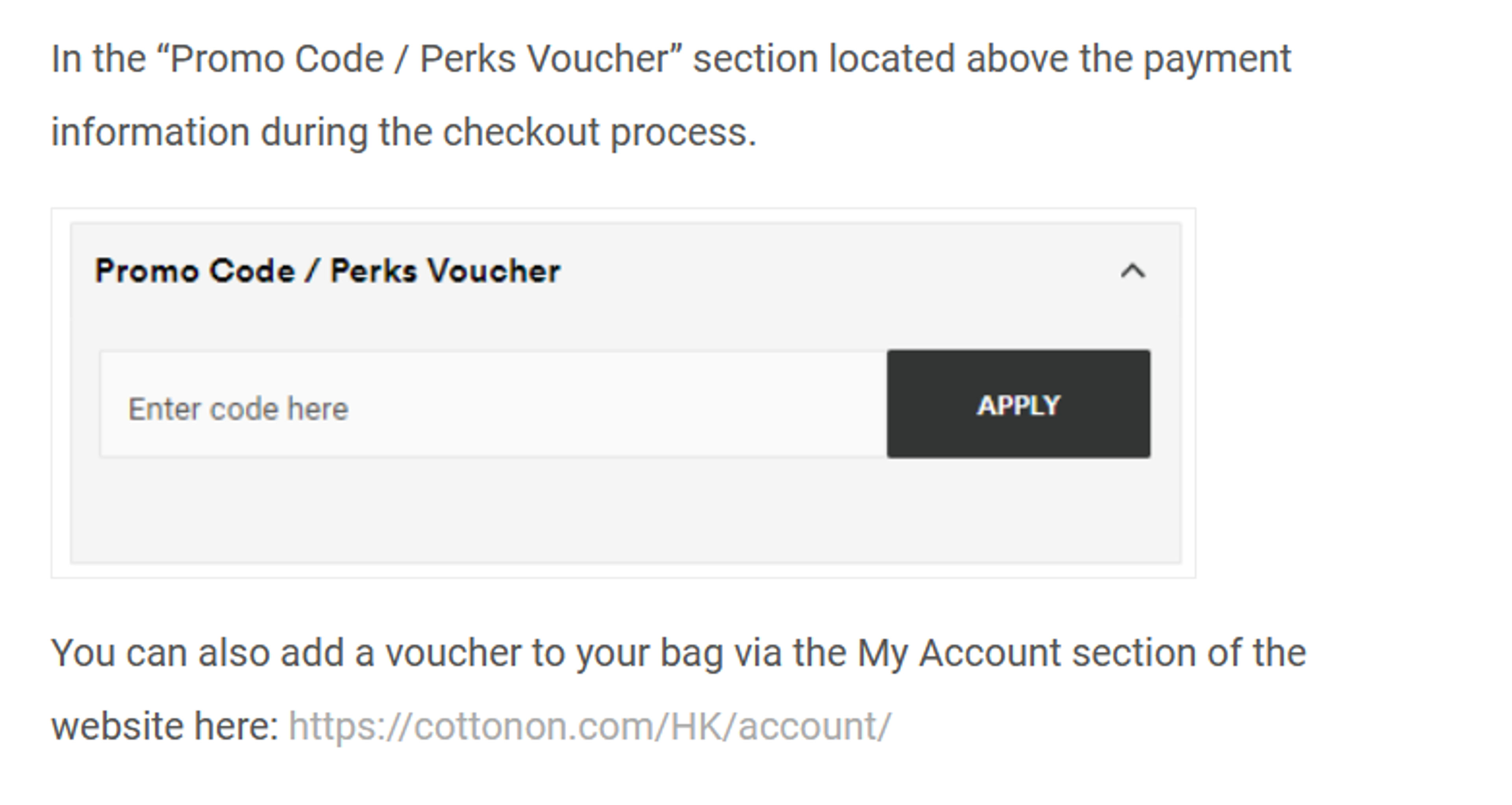 How to use Coupon for Cotton On