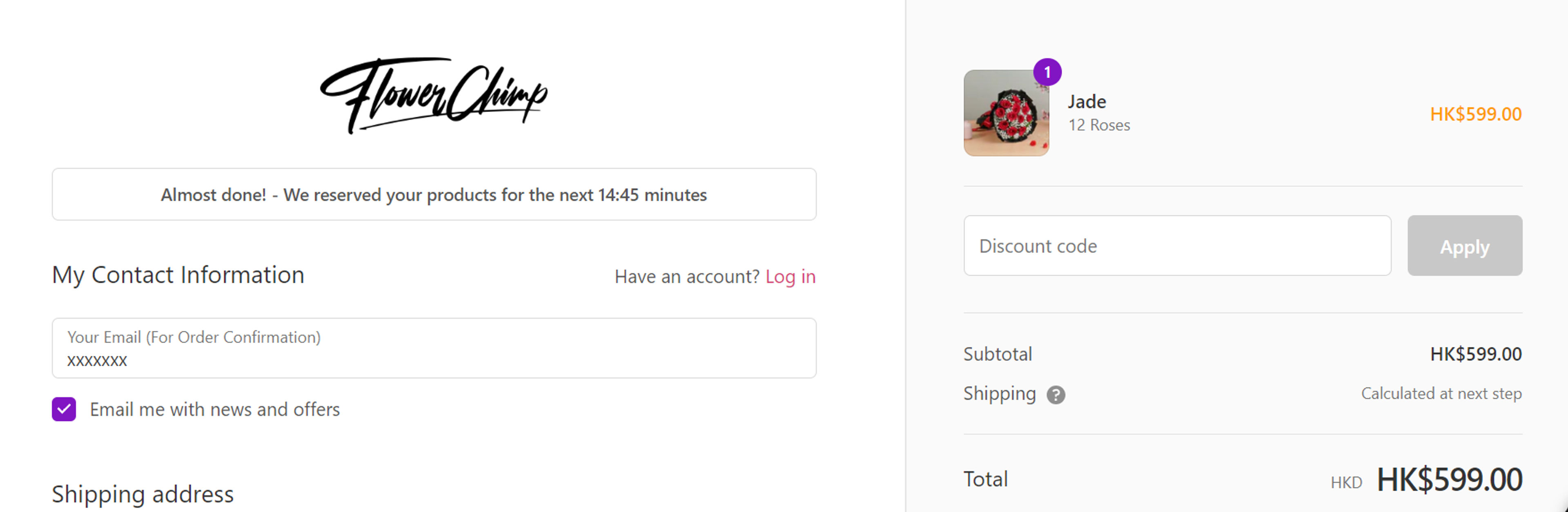 How to use coupon for Flower Chimp
